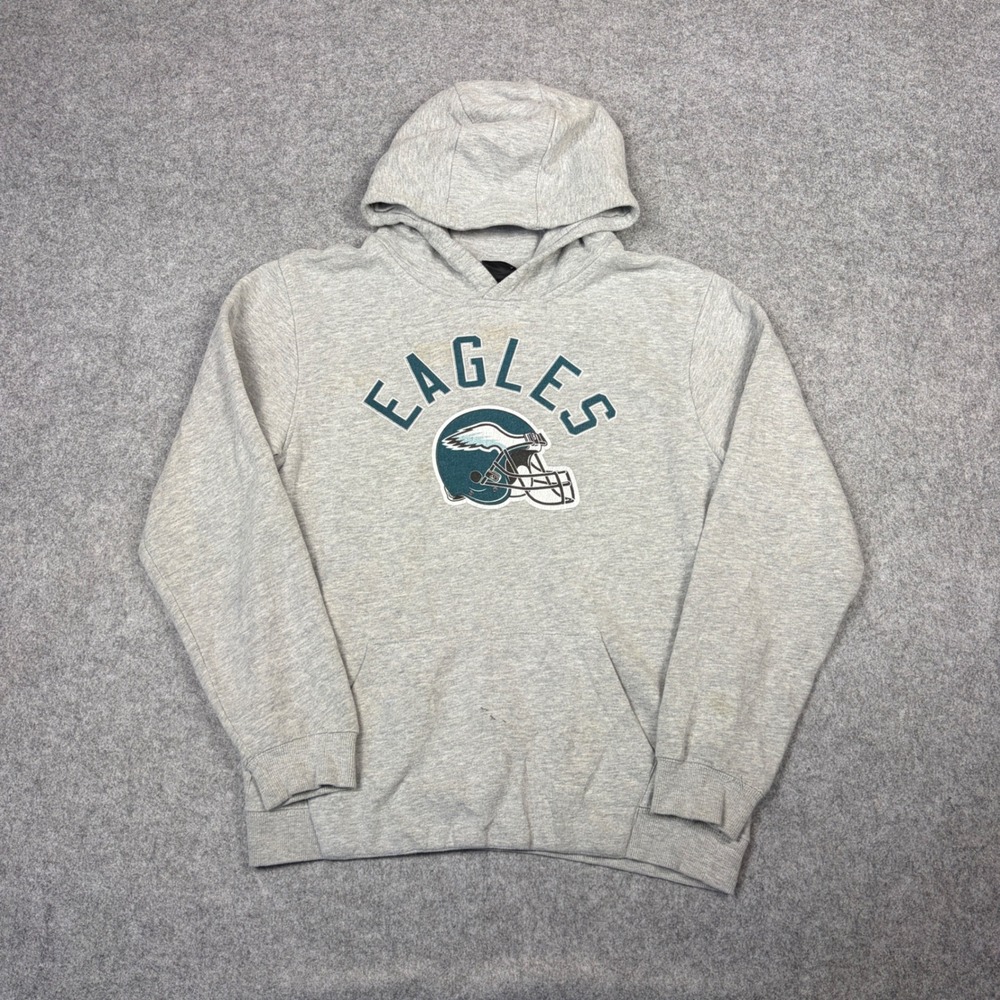 Outer Stuff Philadelphia Eagles Youth Hoodie Heather Gray L 14/16 NFL Football
